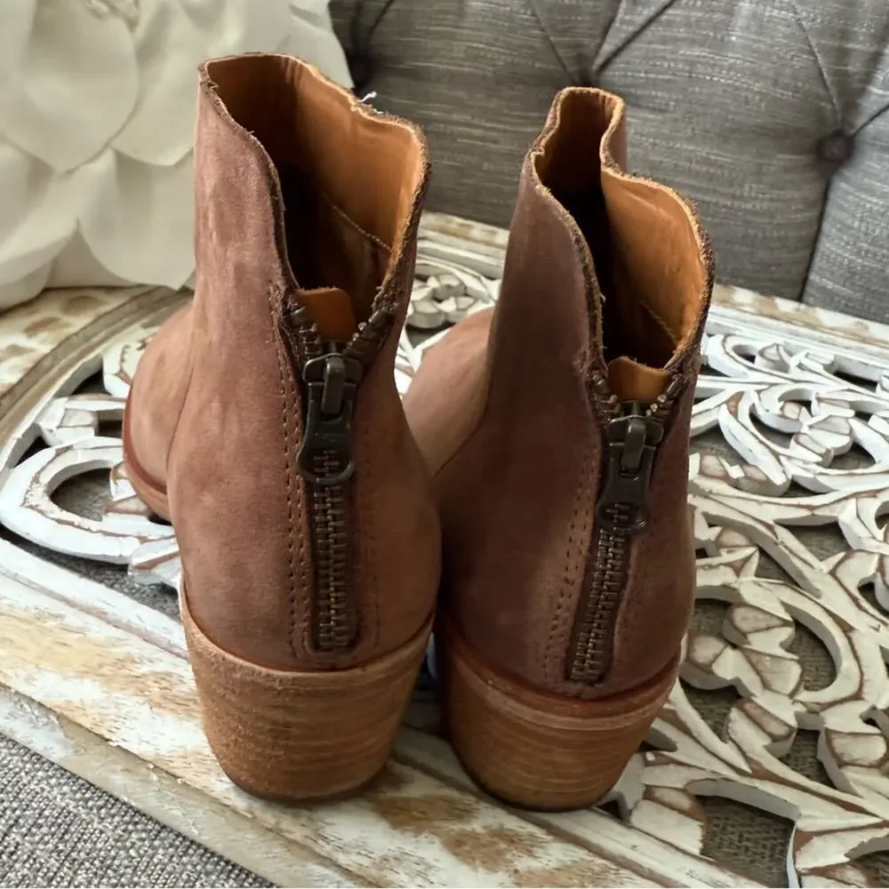 Kork-Ease Brown Suede Leather Ankle Boots Women’s 8
